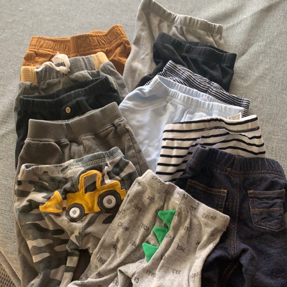 12 pair 3-6month pants